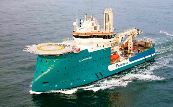 Vattenfall: Offshore Serviceschiff im Einsatz bei Wartung der Windparks Dan Tysk und Sandbank