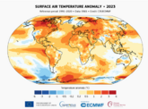 Copernicus: 2023 war wohl wärmer als die vergangenen 100‘000 Jahren – globale Durchschnittstemperatur nahe an 1.5°C Grenze